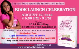 Crystal Daye Book Launch Flyer